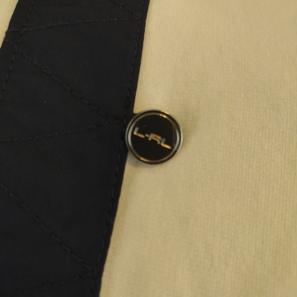 LRL Ralph Lauren white & navy blue pullover sweatshirt hoodie large - Picture 10 of 12